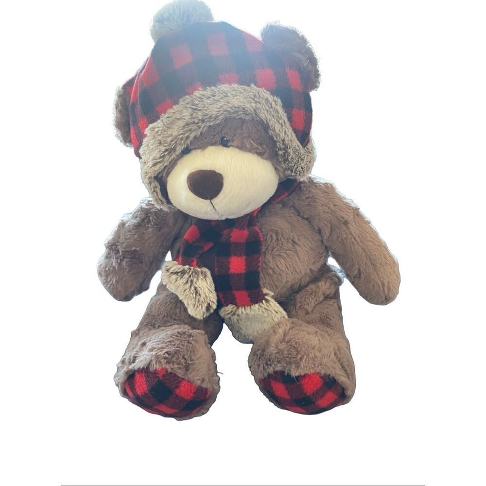 Gentle Treasures Buffalo Plaid Danny Teddy Bear Plush Stuffed Animal 18"